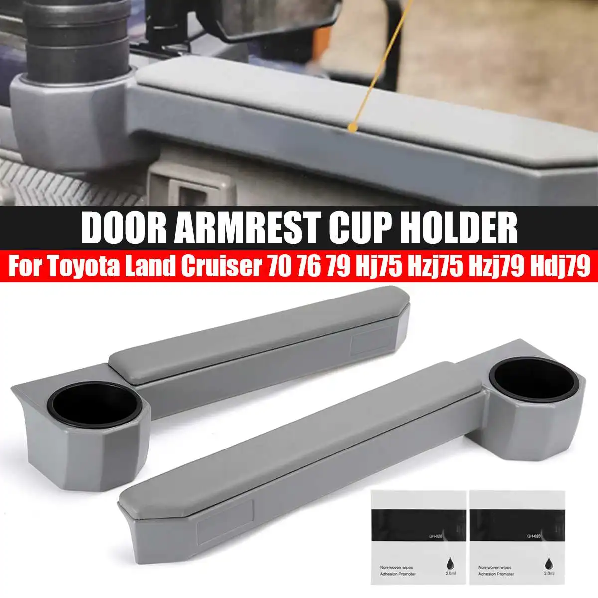 

2Pcs Door Armrest Cup Holder Organizer For Toyota Land Cruiser 70 76 79 Hj75 Hzj75 Hzj79 Hdj79 Car Accessories
