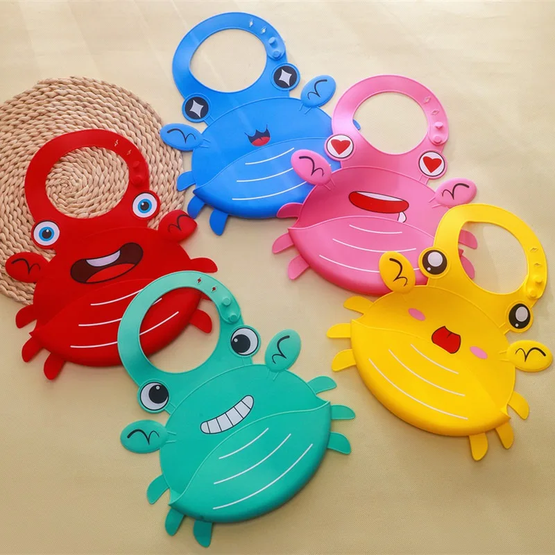 Силиконовый нагрудник для детей Кита/краба силиконовый еды Детский