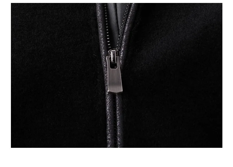 Новое поступление зимняя высококачественная шерстяная Мужская куртка с капюшоном, повседневная мужская шуба, воротники из лисицы, длинный Тренч для мужчин