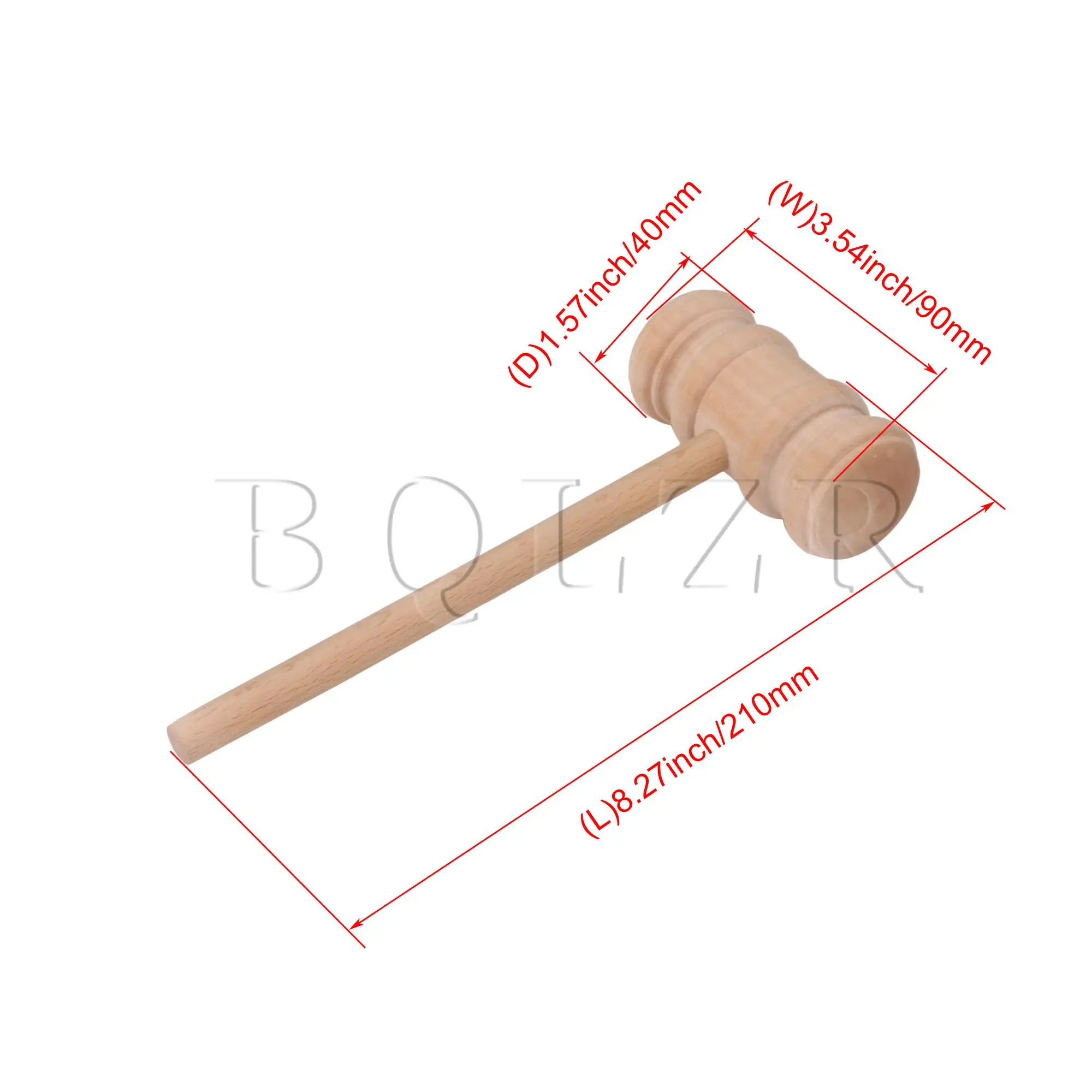

BQLZR Wood Color Mini Wooden Gavel 21x9x4cm Kitchen Replacement Parts for Home