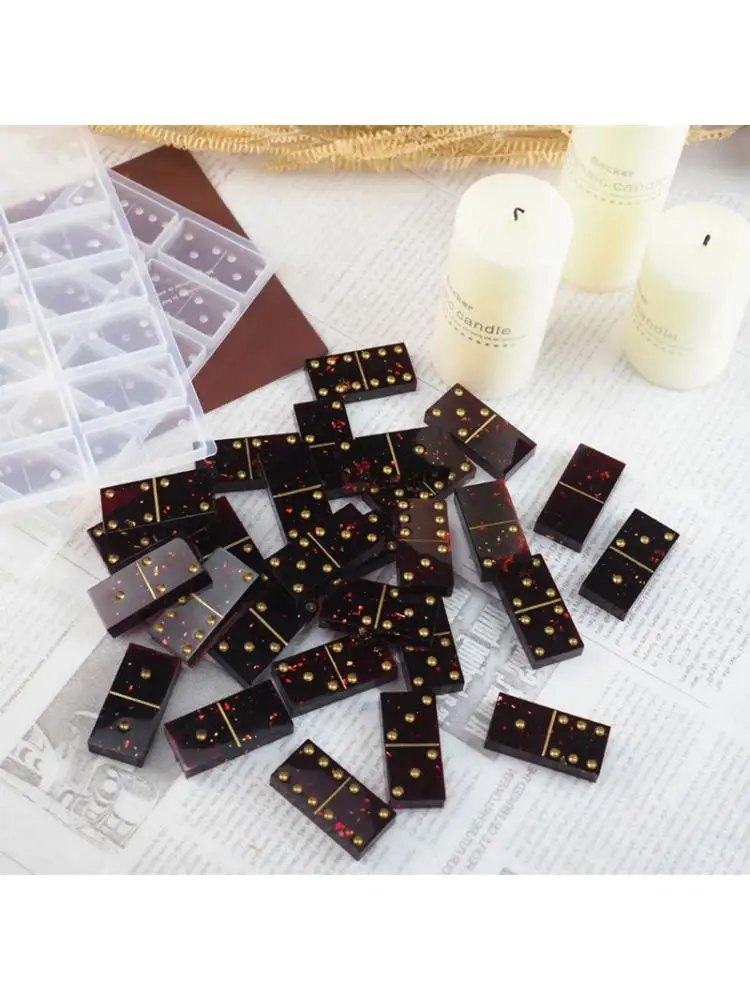 Силиконовые домино ручной работы форма для отливки из смолы игра в эпоксидная