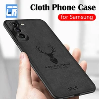 cloth cover deer soft silicone phone case for samsung galaxy s21 s20 s22 ultra s10 plus s21 s20 fe a52s a72 a52 a32 back cover