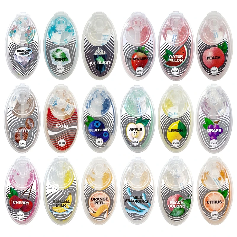 100 шт. смешанные капсулы ментола с фруктовым вкусом мята шарики фильтром