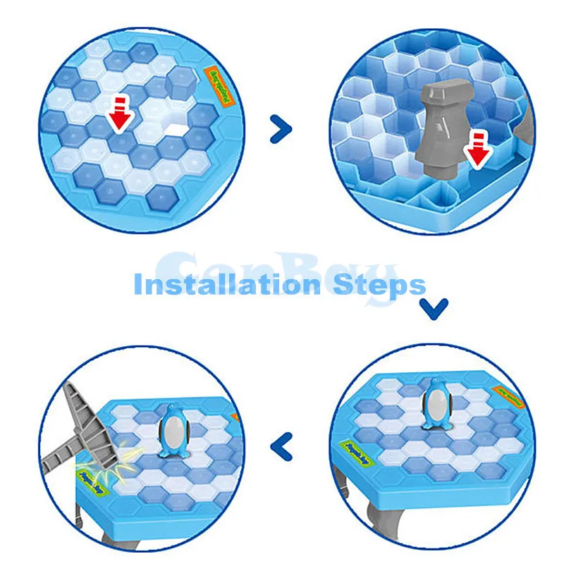 Мини Пингвин ловушка настольная игра лед ломается сохранить Вечерние игры