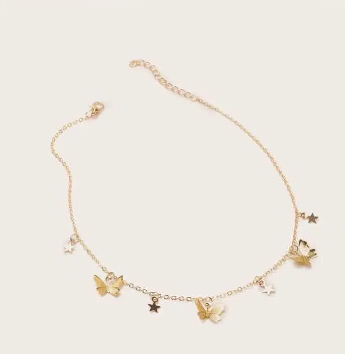 Женское ожерелье с цепочкой в виде мишки сердечками модное ювелирное изделие на