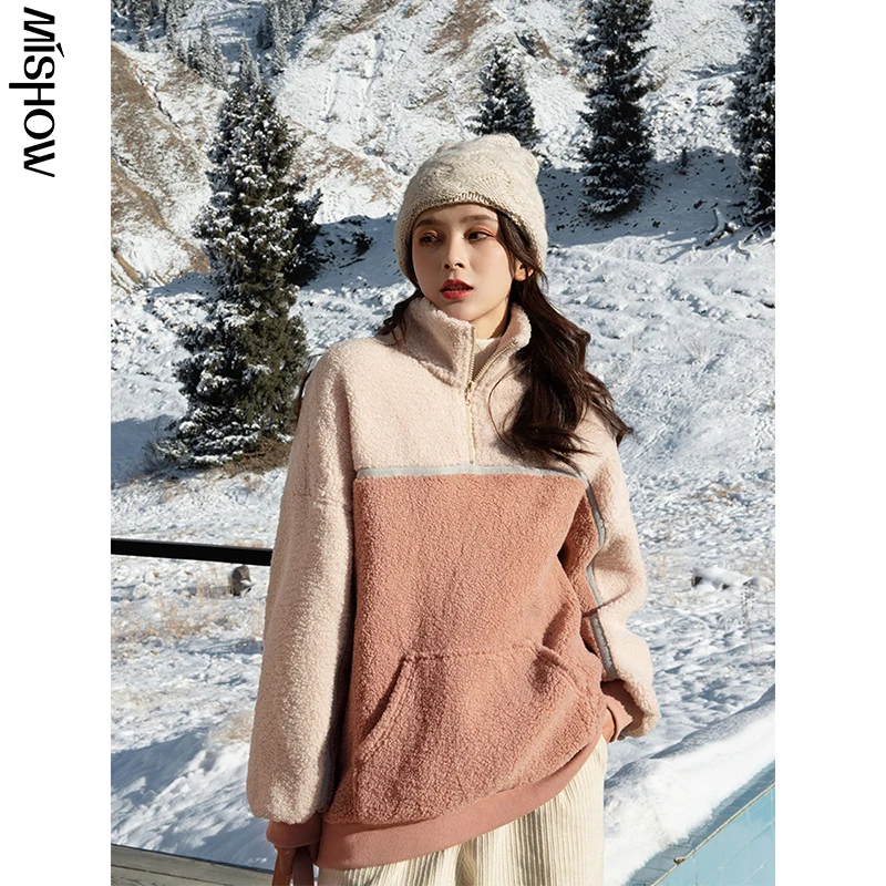 Женский теплый пуловер с флисовой подкладкой Повседневная Удобная уличная