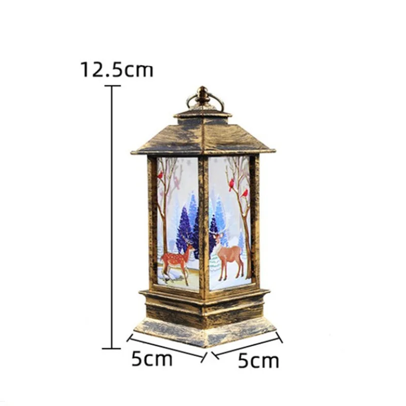 

2021 New Christmas Ornament LED Lamp Desktop Hanging Santa Claus Elk Lantern Xmas Home Party Decoration Prop Lights Kids Gift