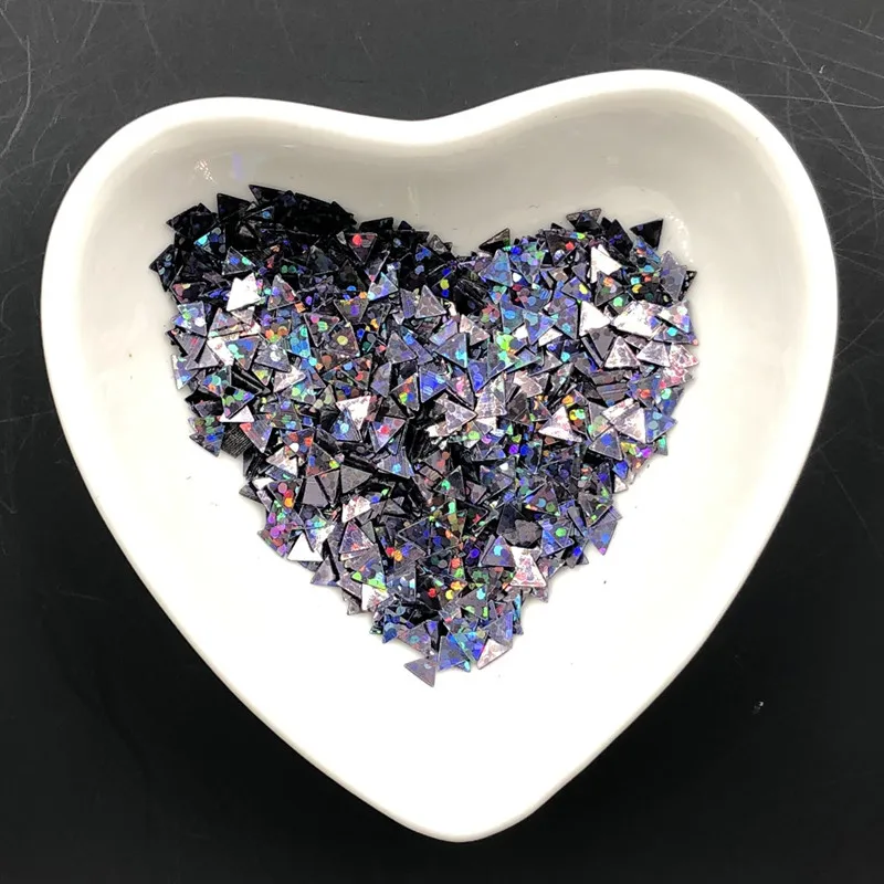 

3mm 20g triangl shape laser loose sequin for Nail Art Crafts Paillette manicure clothing Accessory Decoration