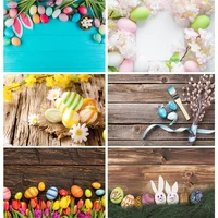 shuozhike spring easter photography backdrop rabbit flowers eggs wood board photo background studio props 210322caw 02