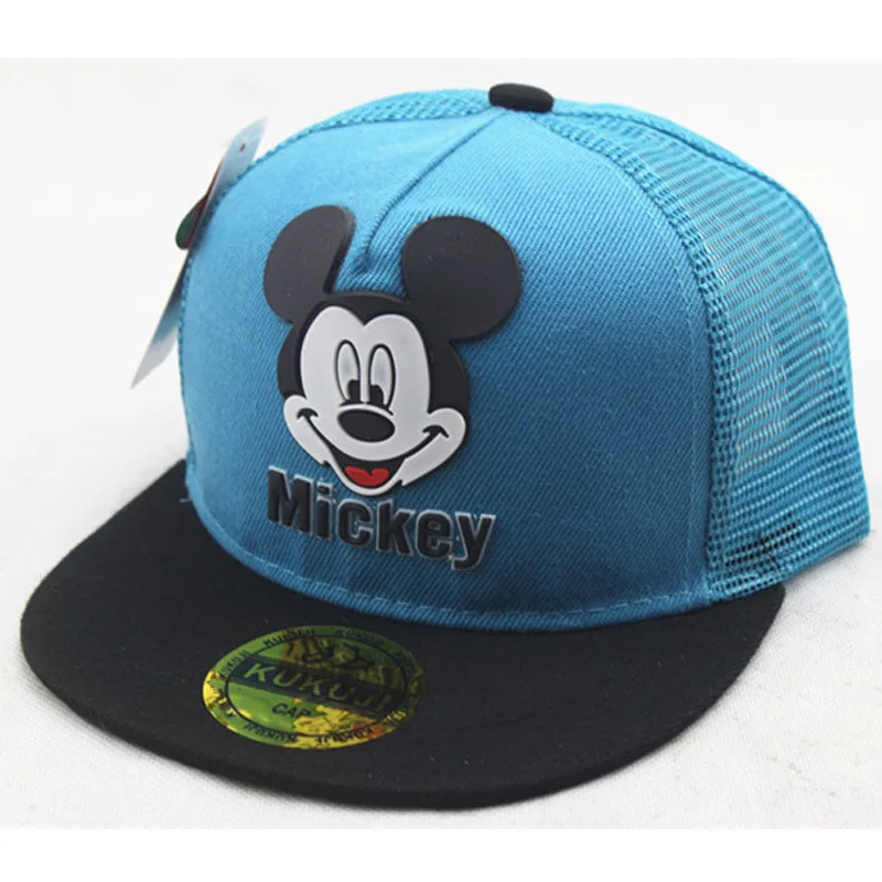 Бейсболка для мальчиков и девочек модная бейсболка с мультяшным Микки Маусом
