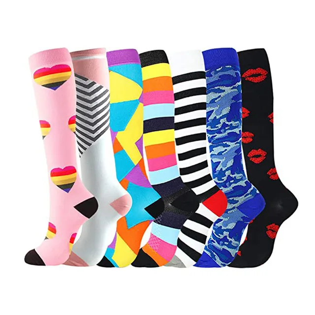 7 Pairs/Set High Quality Durable Mens And Womens Sports Compression Socks Cycling Socks Fit For Running
