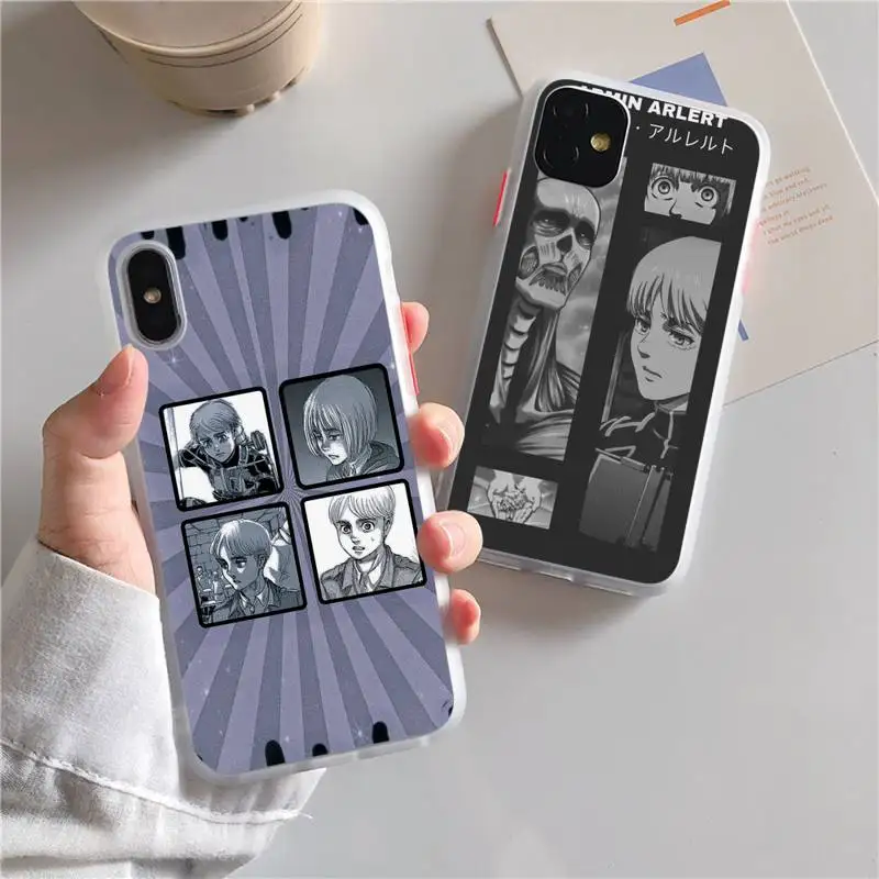 

Чехол для телефона Armin Arlert из атаки титанов для iphone 13 12 11 xr xs x 7 8 pro max, простой мягкий силиконовый прозрачный чехол из ТПУ
