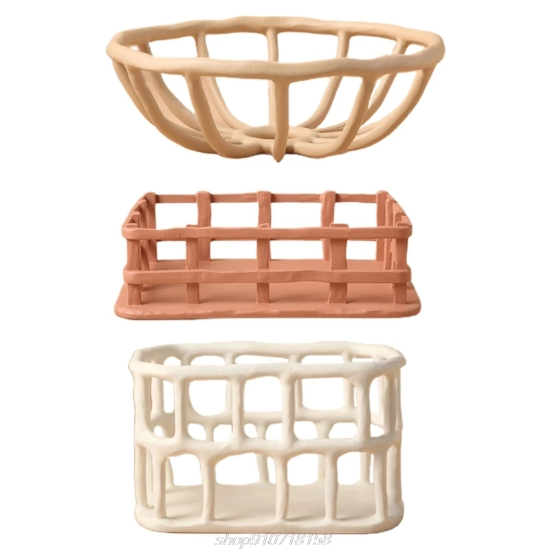 

Creative Hollow Fruit Storage Basket Dessert Organizer Plate Bread Serving Tray M07 21 Dropship