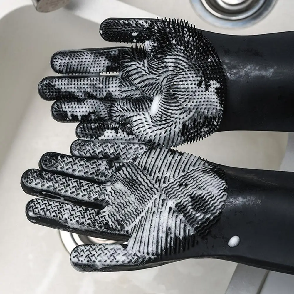 Домашние силиконовые перчатки для очистки картофеля и овощей тонкие мытья