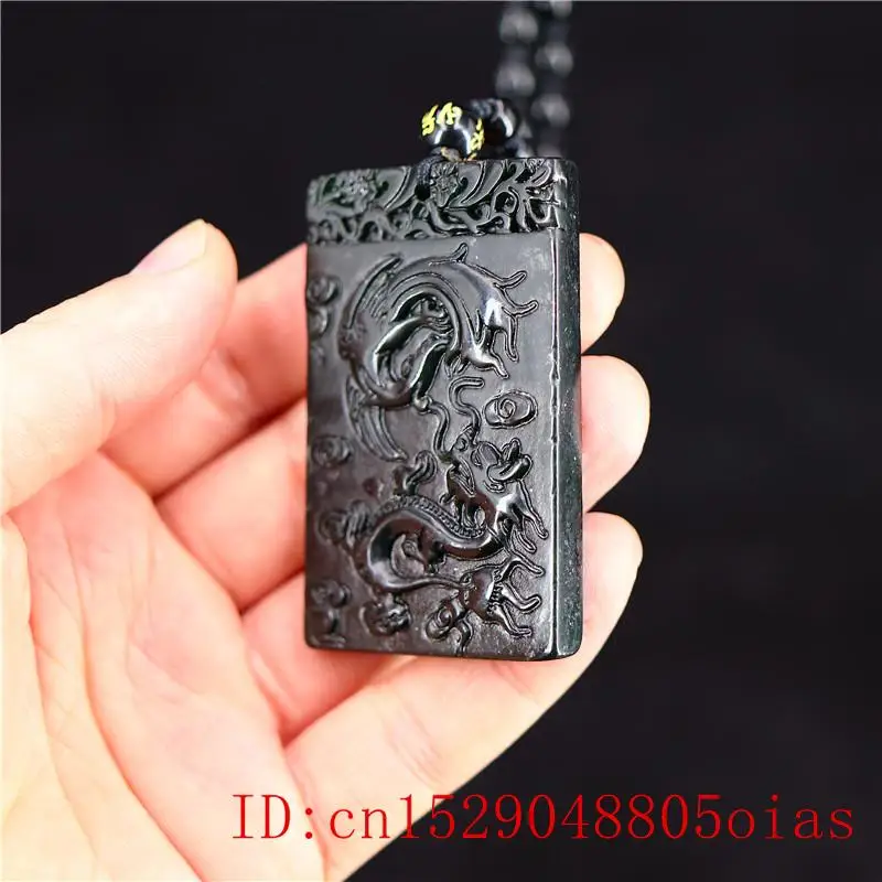 Нефритовый дракон феникс амулет-подвеска модные натуральные ювелирные изделия