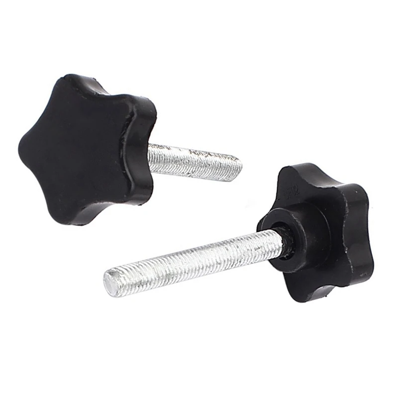 

New 8Pcs M6 x 30mm Male Thread Dia Head Clamping Screw Knob with 2Pcs M8 x 60mm Male Thread Screw on Button Clamp Head