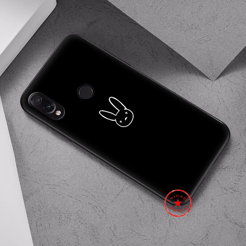 Плохой кролик реперские кепки мягкий чехол для Xiaomi Redmi Note 8 iPhone 7 6 Plus 5 iPad Pro/Redmi 5A 4X