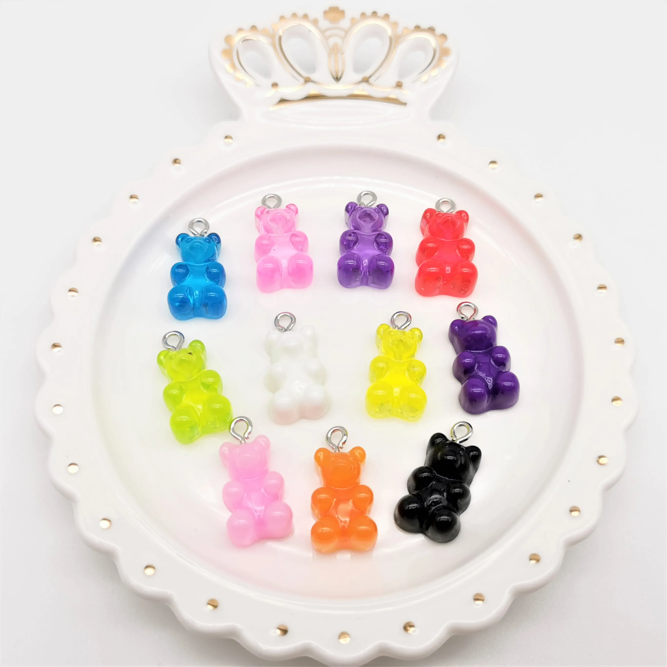 6 шт. подвески в виде медведя из смолы 11 х21 мм|Шармы| |