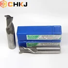 Твердая Белая Стальная Концевая фреза CHKJ с 2 канавками, резак с прямым хвостовиком, 1 мм-10 мм, спиральное сверло из быстрорежущей стали для гравировки алюминия, спиральные инструменты