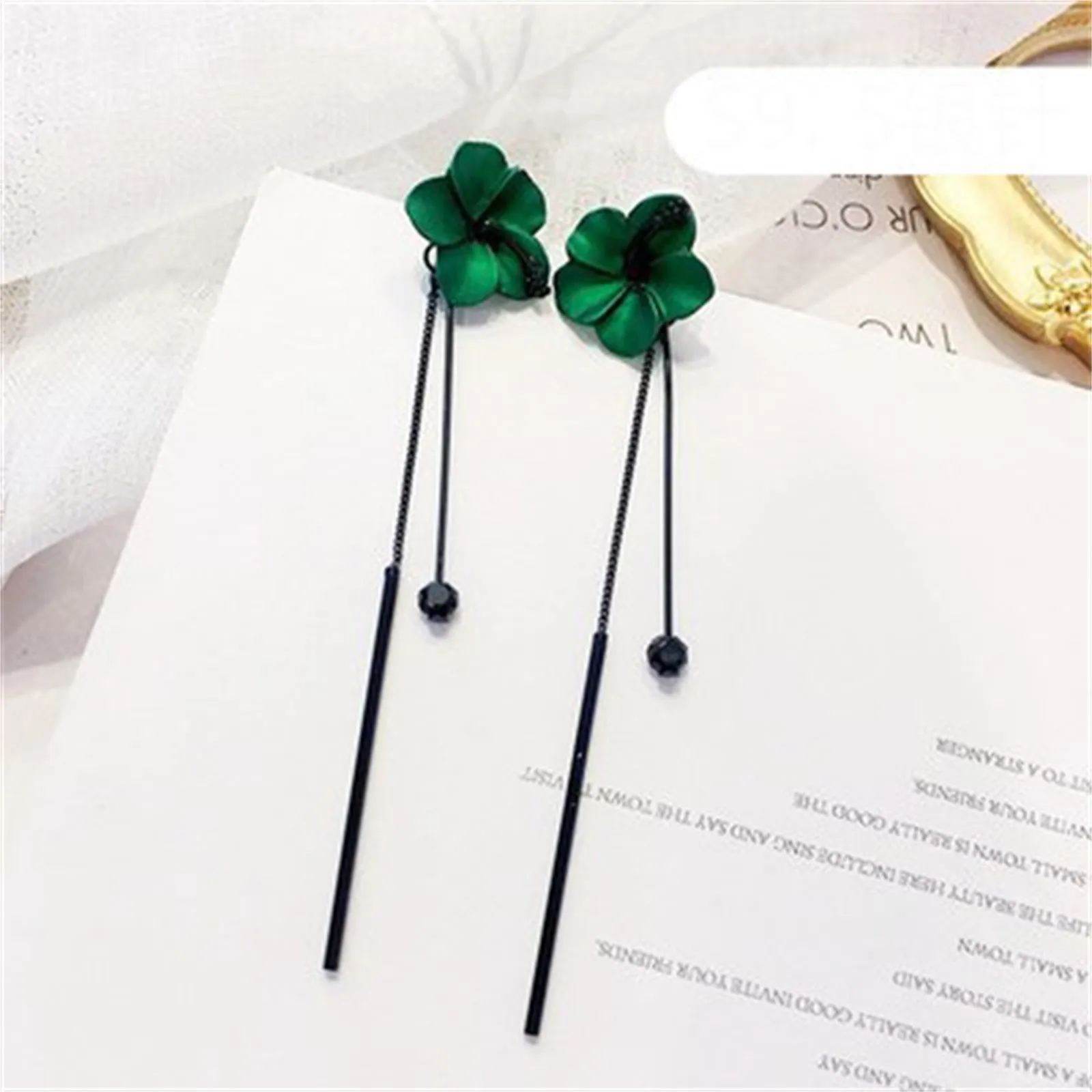 Wild Burgundy noble flowers Ear Jewelry Long Temperament Silver Needle Earrings Female Flower Tassel Party Gift | Украшения и