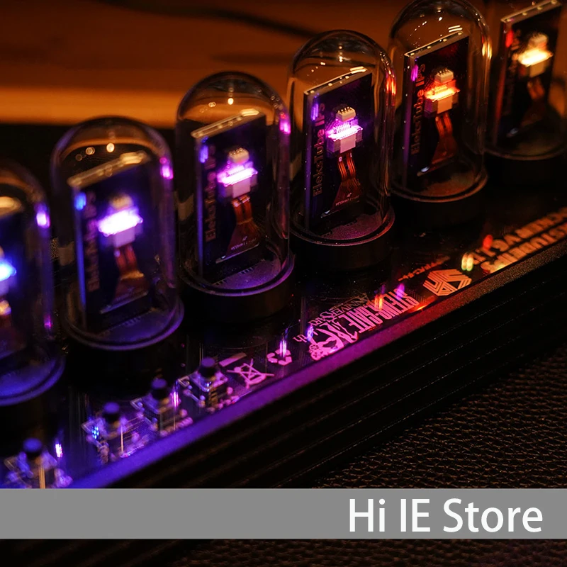 Аналоговые светящиеся трубчатые часы RGB цветные светодиодсветодиодный с