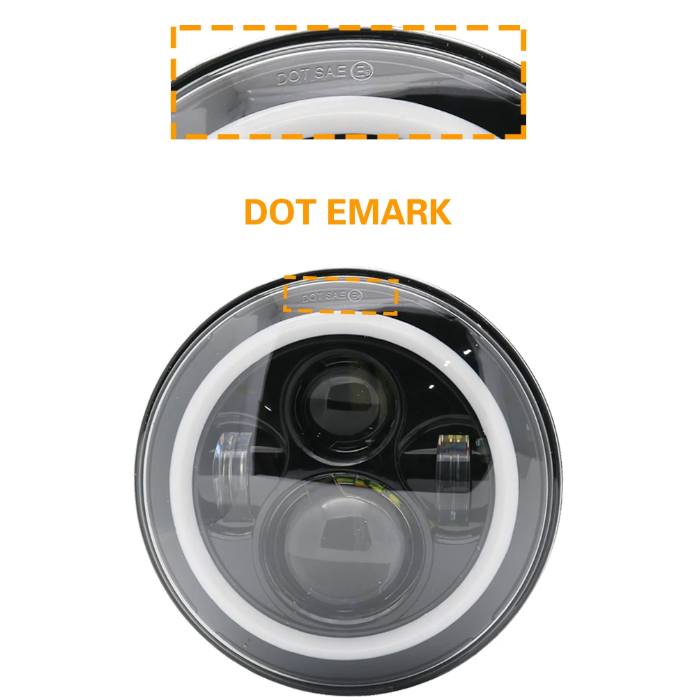 7-дюймовая светодиодная фара для мотоцикла 150 Вт DRL ангельские глазки Harley Honda Yamaha