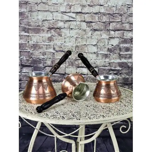 Медный кофейник ручной работы с вышивкой винограда | Дом и сад