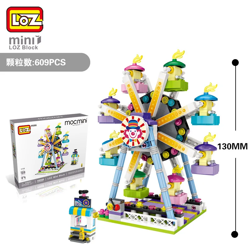 LOZ микро строительный блок для друзей парк развлечений колесо обозрения карусель