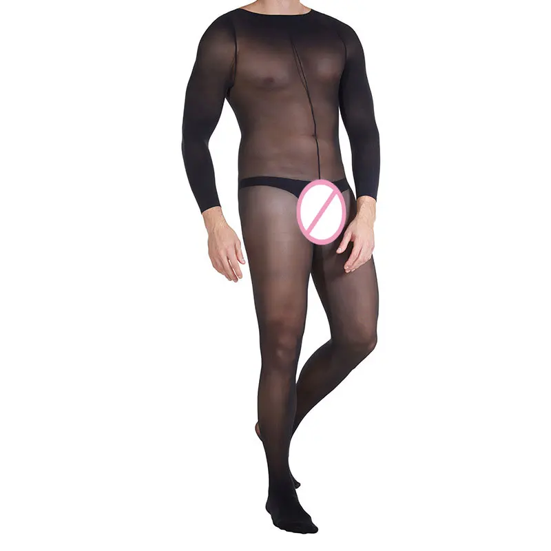 Сексуальные боди с открытой промежностью 30D масляный блеск облегающие чулки