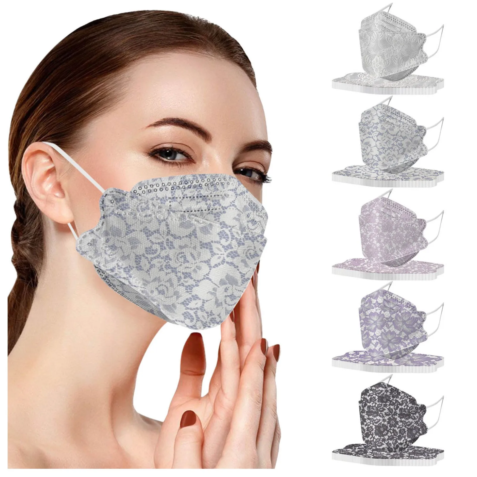 Косплей бандана 50 шт в наборе одноразовые маски взрослая мода красивые кружевные