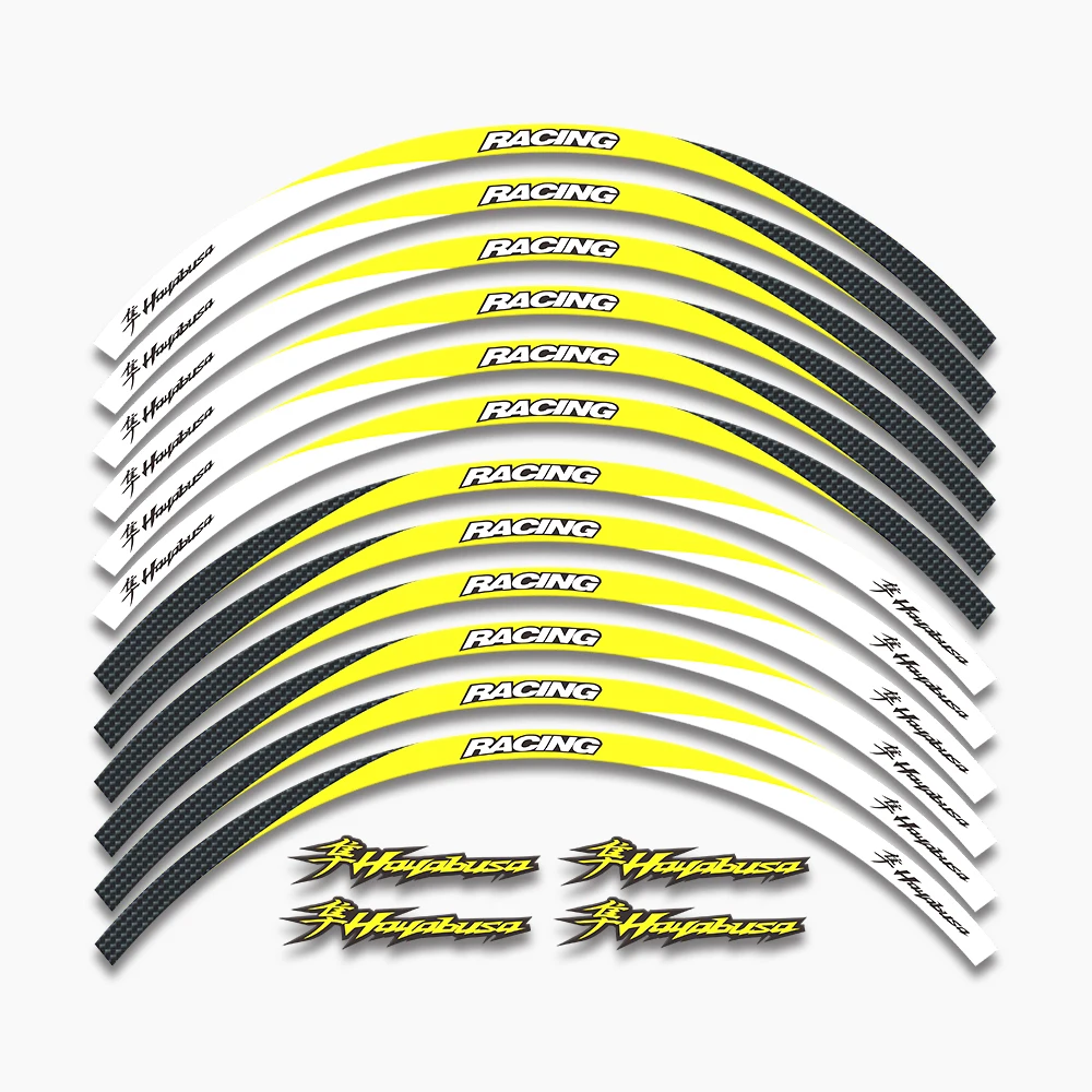 12 полосок для мотоцикла наклейки Светоотражающие Водонепроницаемые на колеса