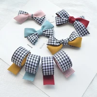1 meters double sided grid ribbon for diy hairwear bowknot hat clothing sewing decoration gift bouquet packaing accessories