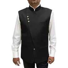 Men's Suit Vest Stand Up Collar Wedding Groom Vest Business Slim Fit Sleeveless Steampunk Vest for men Waistcoat (3)