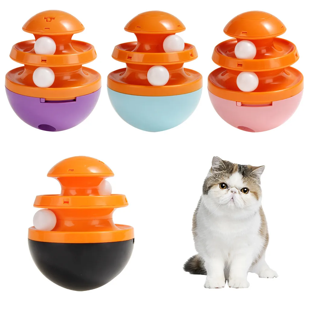 Игрушки для домашних животных двухуровневые забавные треки башни мячи Дисковые