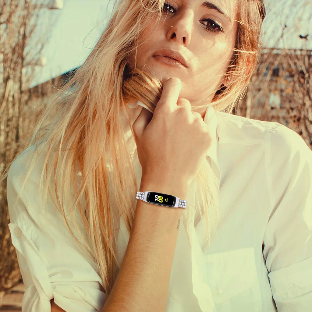 GEMIXI сменный Браслет со стразами для samsung Galaxy Fit sm-R370 ремешок для часов браслет часы группа 19Sep04