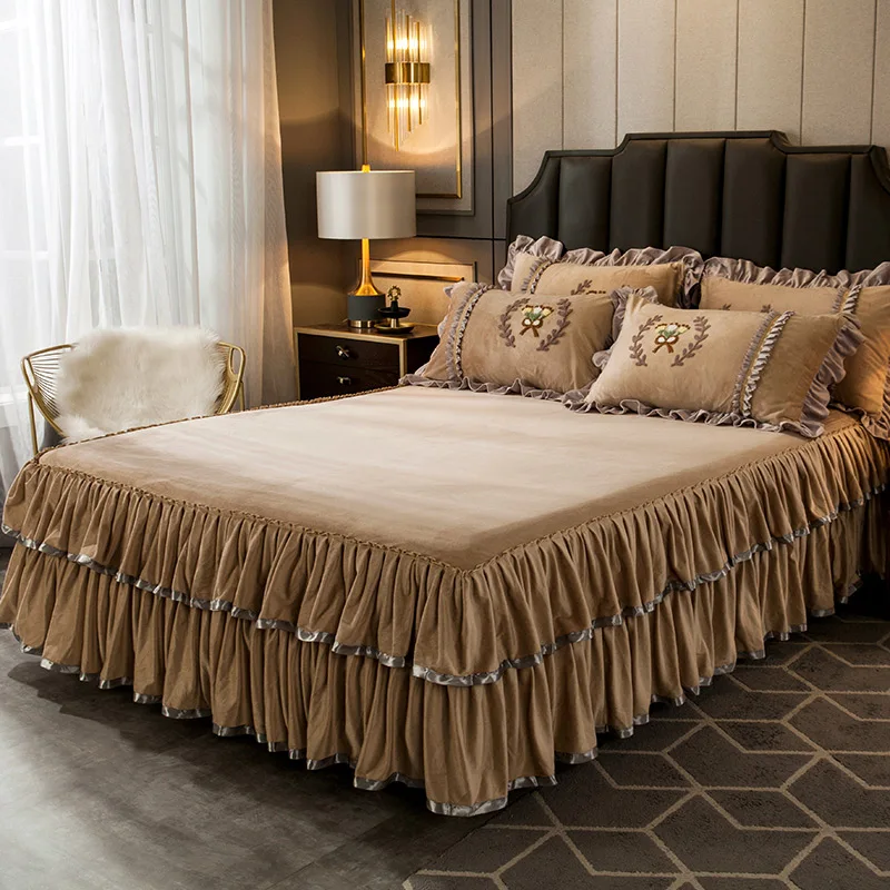 Постельное покрывало из кашемира и хлопка с двойным кружевом простыня Наволочки