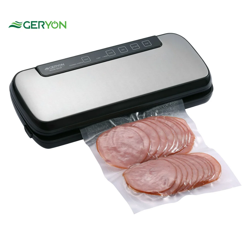GERYON Household Vacuum Packing Machine with Canister Dry Wet Food Setting Portable Vacuum Sealing Machine for Kitchen