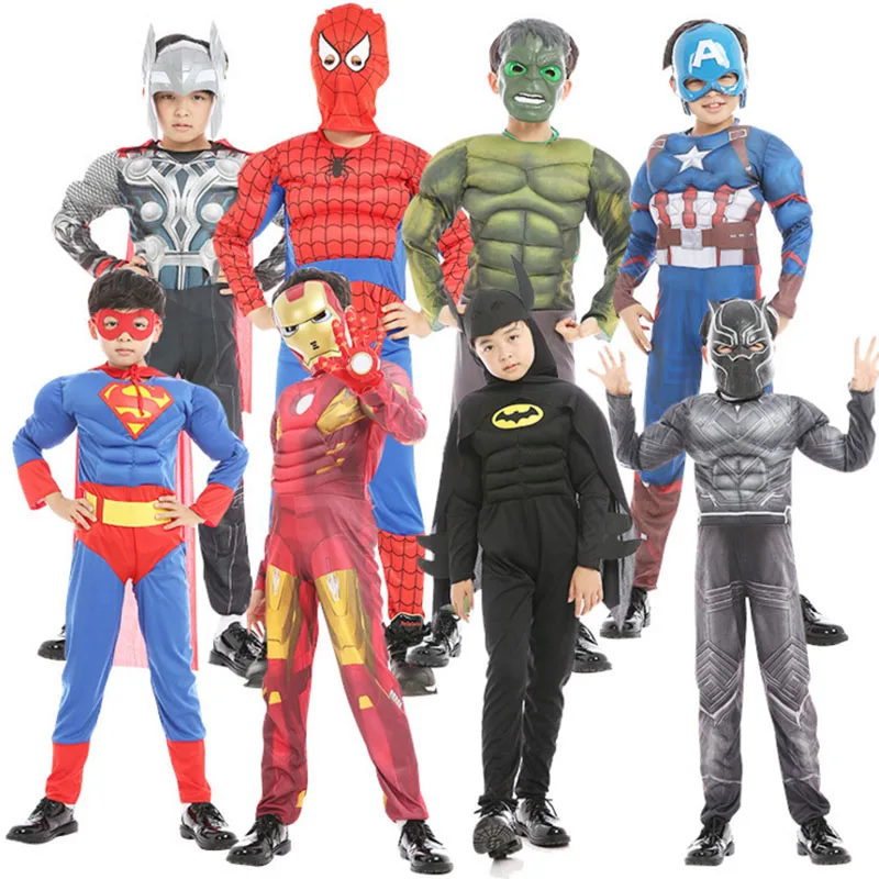 Хеллоуин костюм супергерой костюмы для детей мальчиков Человек