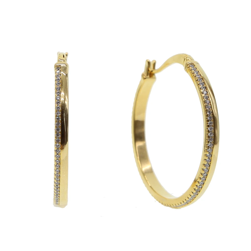 Женские круглые серьги кольца Huggie золотистые в виде большого круга ювелирное