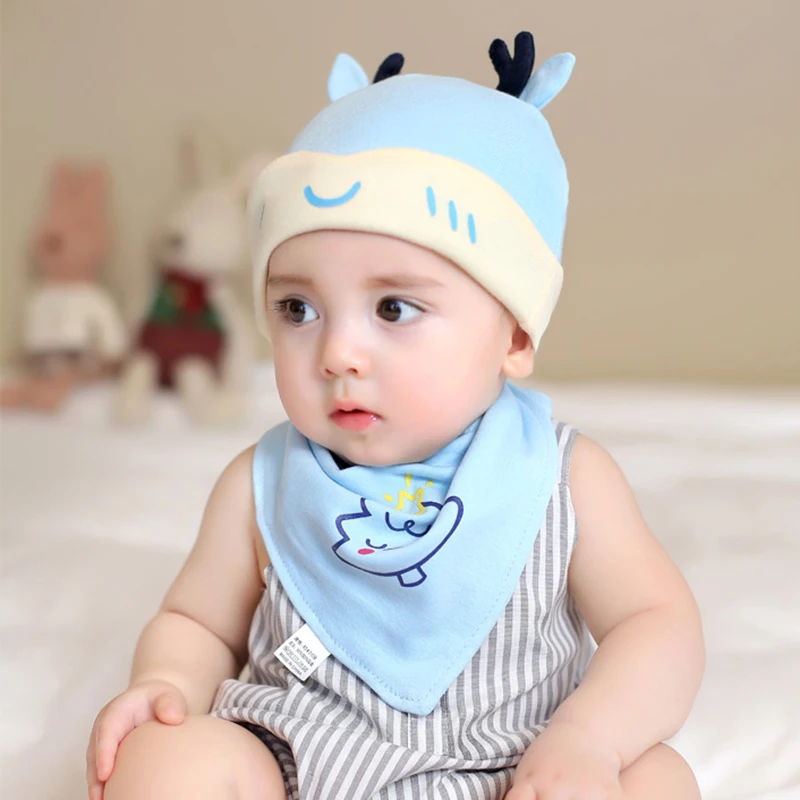 Детский комплект из 2 предметов шапка и шарф Осень зима теплые шапки для