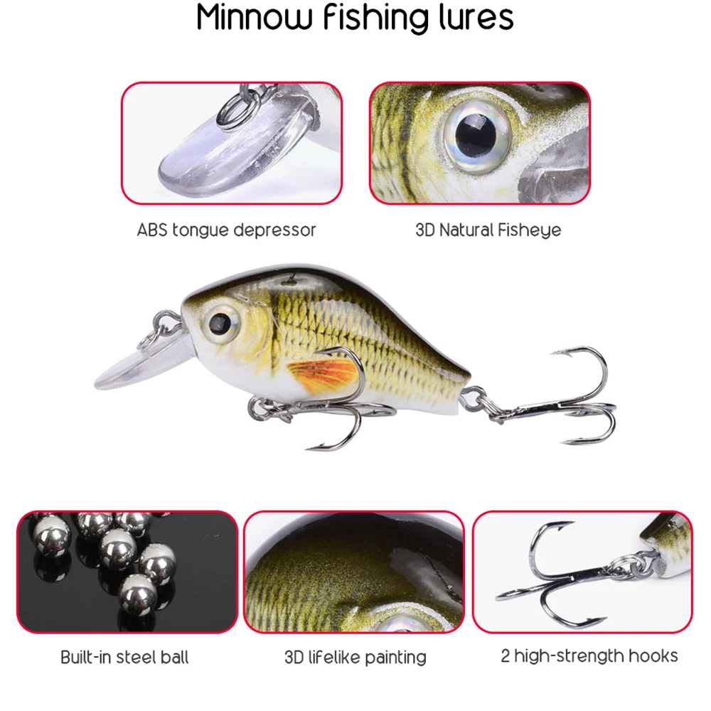 Погремушка Vib рыболовная приманка кренкбейт плавающая искусственная жесткая