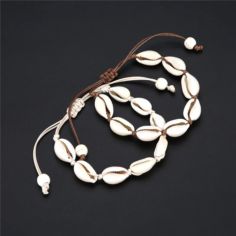 Женский браслет ручной работы в богемском стиле модный из натуральной раковины