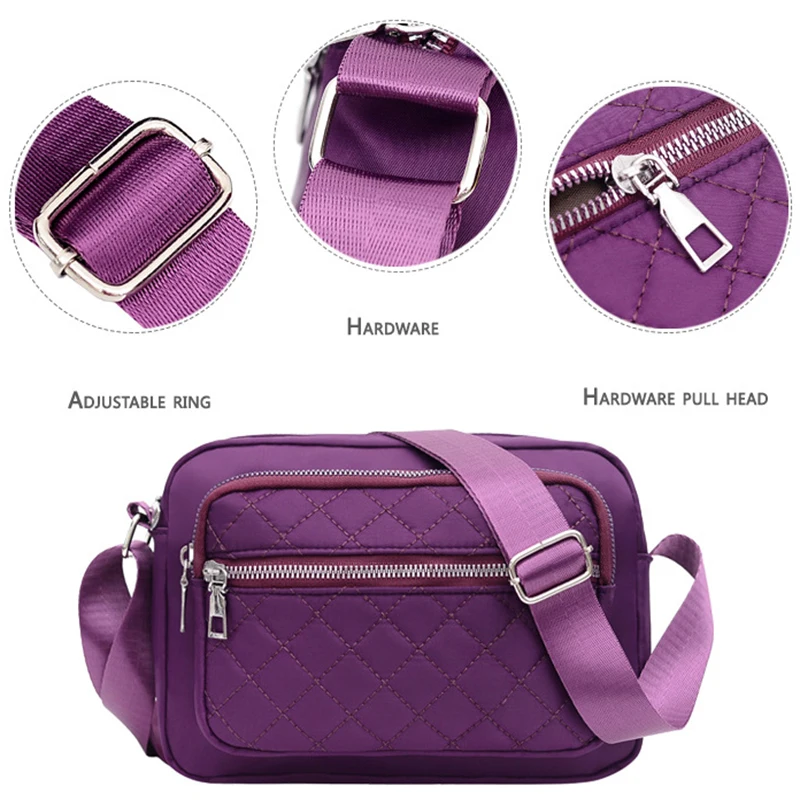 

Nylon Shoulder Bag For Women Waterproof Crossbody Bag Multifunction Messenger Bag Shopping Lady Handbag Mom Purse bolso