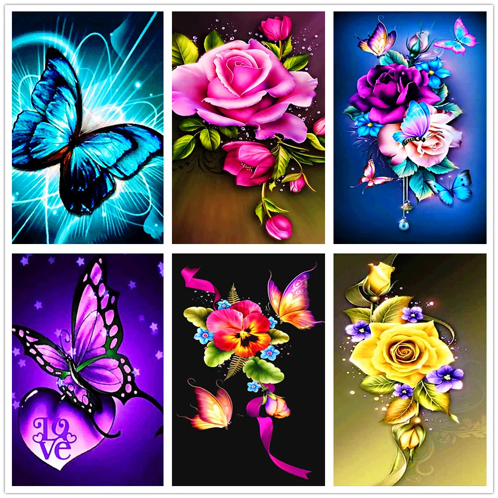 Adult 5D Diamond Painting Dragonfly Full Diamond Embroidery Set DIY Home Decoration 30*40