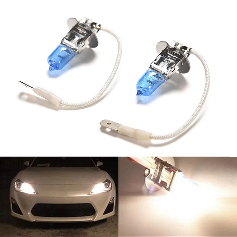 

2pcs Super White 12V H3 100W LED Halogen Car Driving Headlight Fog Light Bulbs Power Car Light Source