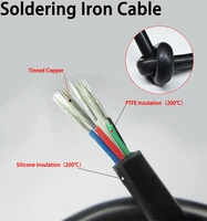 1m t12 soldering iron station 2 3 4 5 6 8 cores silicone wire cable tinned copper ptfe insulation high temperature soft line
