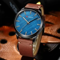 classic male clock quartz watch fashion men wrist watches business blue leather watch men