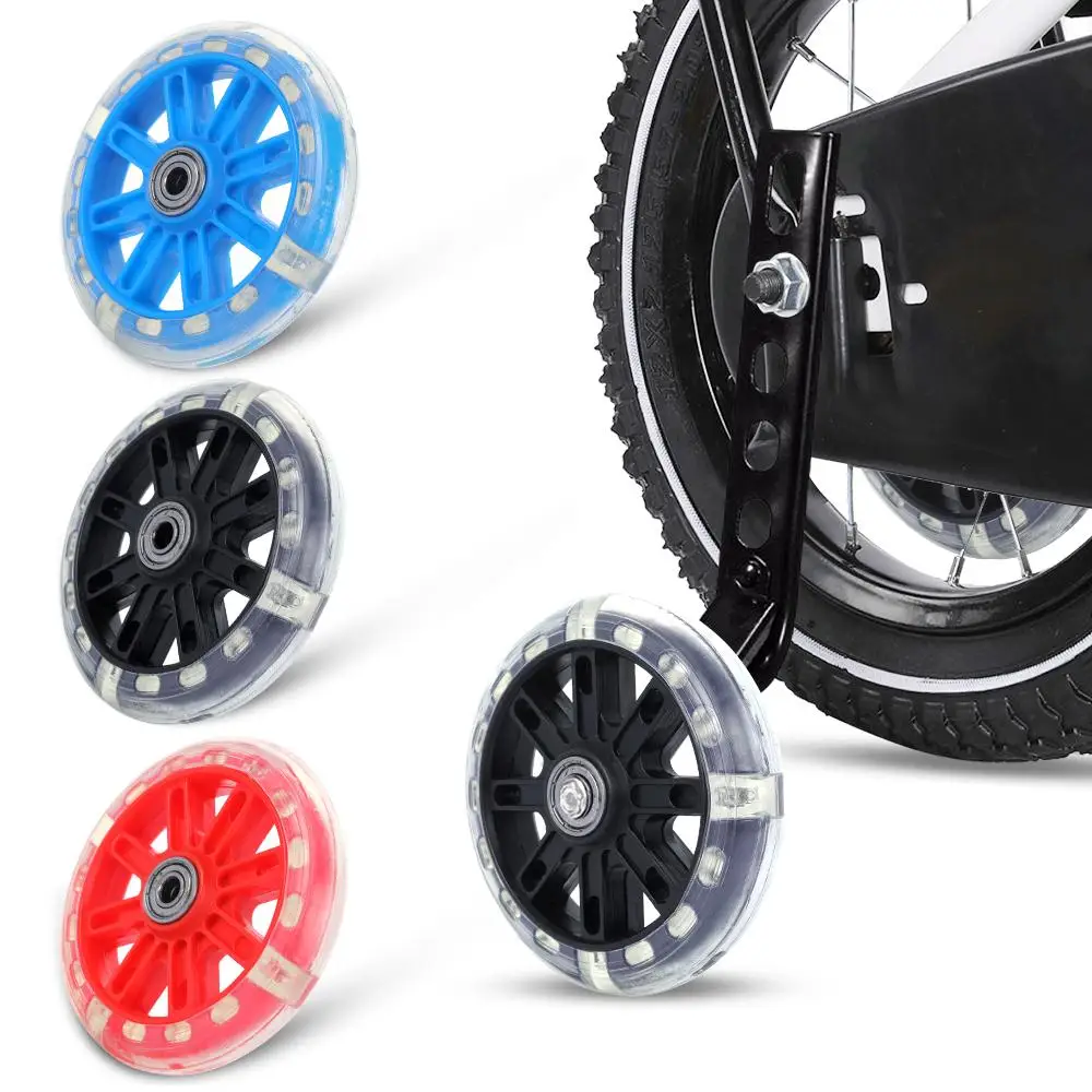 

2pcs Ceramic Bicycle Wheel Bicycle Training Wheels Children'S Bicycle Flash Auxiliary Wheel Universal Bracket Cycling Supplies