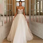 Новое поступление, милое кружевное ТРАПЕЦИЕВИДНОЕ блестящее Тюлевое свадебное платье, свадебные платья, vestido noiva Princess