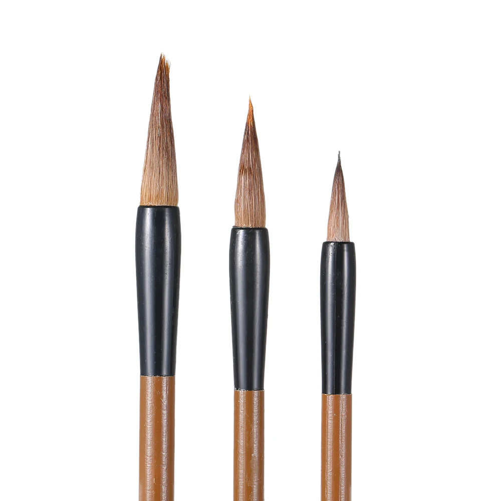 3 шт набор кистей Шариковая ручка деревянная гладкая для новых пользователей